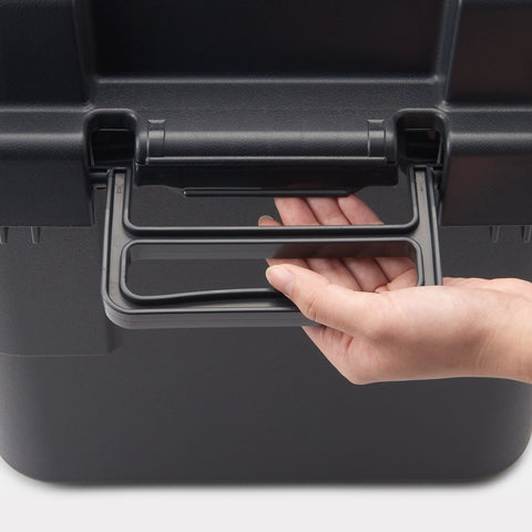 Heavy Duty Polypropylene Storage Box - Dark Gray - Large 13.2 gal