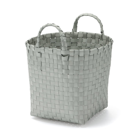 Recycled Polypropylene Strap Weave Basket - Gray - Small (dia. 9.8 x H7.9)