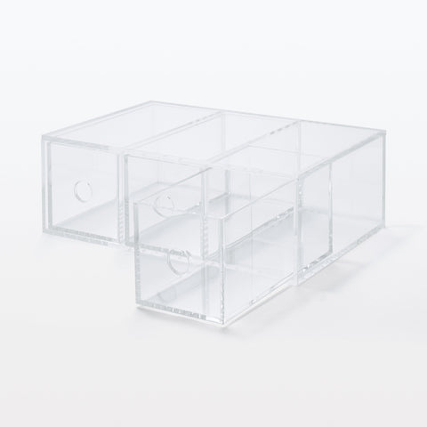 Acrylic Storage 3 Drawers Cubby