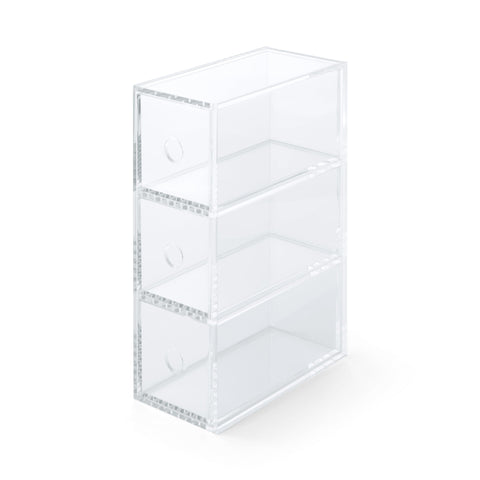 Acrylic Storage 3 Drawers Cubby
