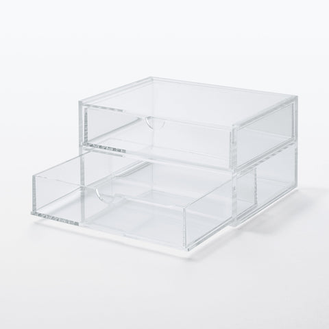 Acrylic Small Case 2 Drawers