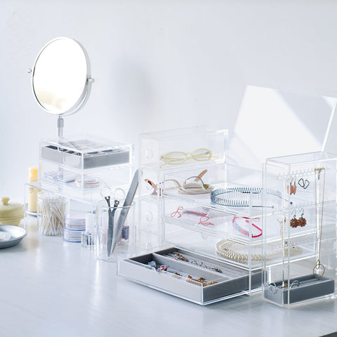 Acrylic Storage 2 Drawers with Lid