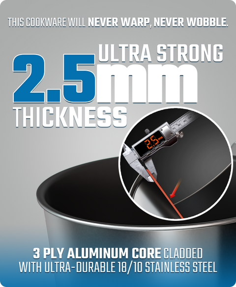 3 Quart Stock Pot | ETERNA Non-Stick | Oberon Series | Dalstrong ©