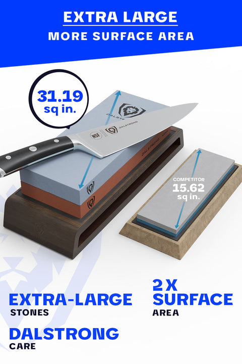 #1000 / #6000 Grit with Nagura Stone & Rust Eraser | Premium Whetstone Kit | Dalstrong ©