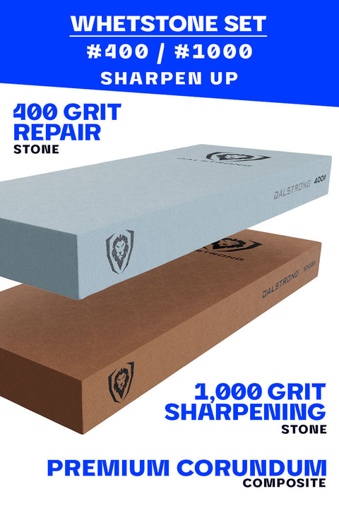 #400 / #1000 Grit | Premium Whetstone Set | Dalstrong ©