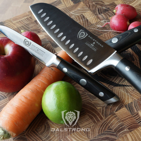 3-Piece Knife Set | Chef - Santoku - Paring | Gladiator Series Elite | NSF Certified | Dalstrong ©
