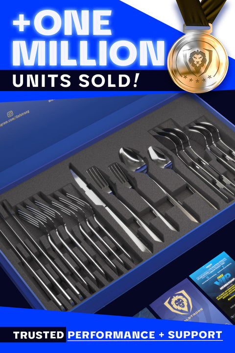 20-Piece Flatware Cutlery Set | Silver Stainless Steel | Service for 4 | Dalstrong ©