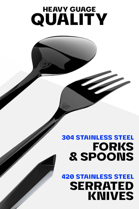 20-Piece Flatware Cutlery Set | Black Stainless Steel | Service for 4 | Dalstrong ©