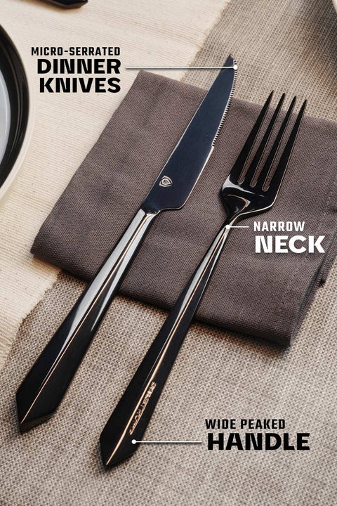 20-Piece Flatware Cutlery Set | Black Stainless Steel | Service for 4 | Dalstrong ©