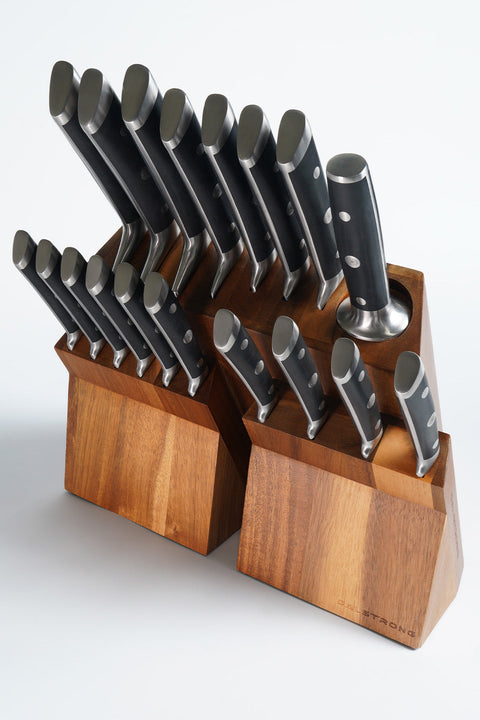 18 Piece Colossal Knife Set with Block | Gladiator Series | Knives NSF Certified