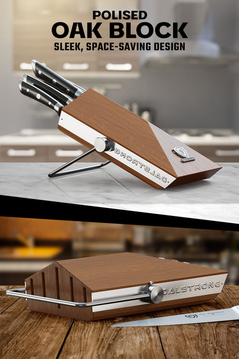 5-Piece Knife Set with Modular Block | Gladiator Series | Knives NSF Certified | Dalstrong ©