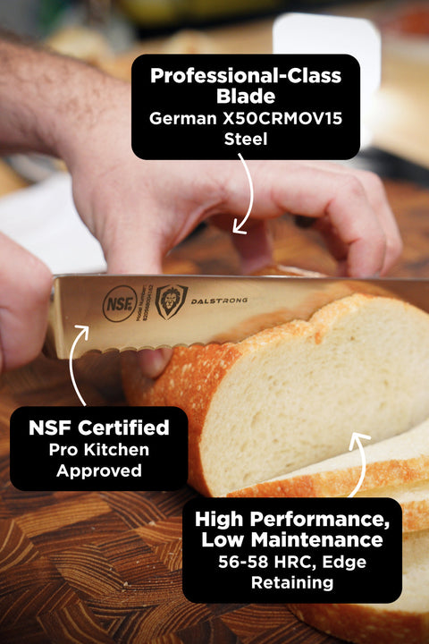 18 Piece Colossal Knife Set with Block | Gladiator Series | Knives NSF Certified