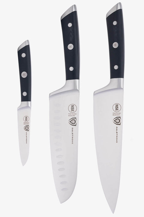 3-Piece Knife Set | Chef - Santoku - Paring | Gladiator Series Elite | NSF Certified | Dalstrong ©