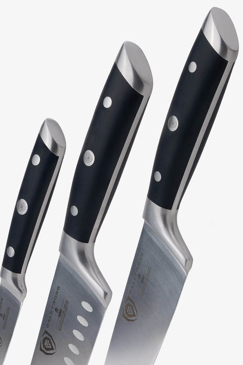 3-Piece Knife Set | Chef - Santoku - Paring | Gladiator Series Elite | NSF Certified | Dalstrong ©