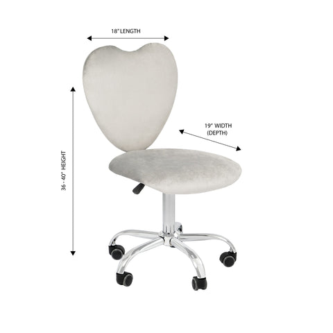 Heart Swivel Vanity Chair