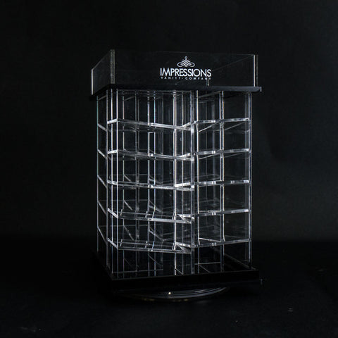 48-Slot Acrylic Lipstick Spinner with Open Top