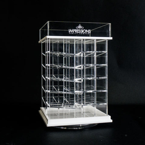 48-Slot Acrylic Lipstick Spinner with Open Top
