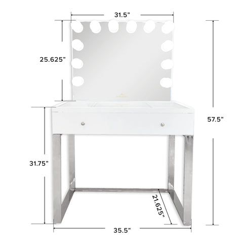 SlayStation® Scarlett Vanity Table + Vanity Mirror Bundle