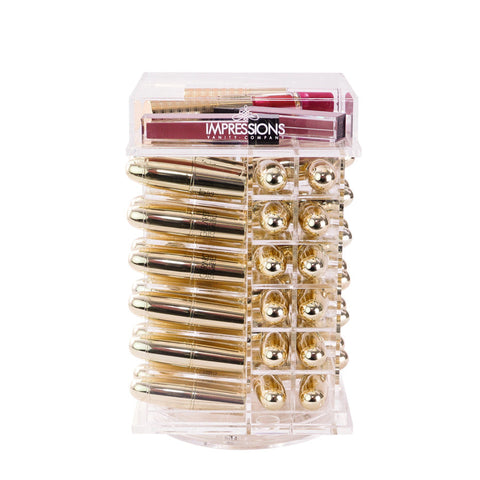 48-Slot Acrylic Lipstick Spinner with Open Top