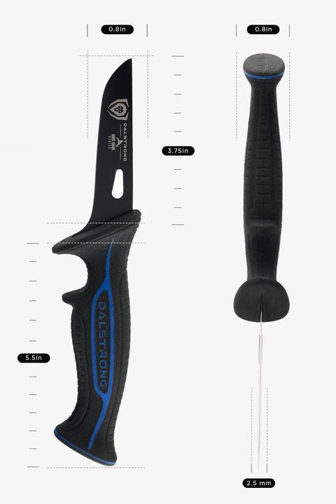 3-Piece Knife Set | Boning Knife. Hook Knife. Mini Cleaver | Night Shark Series | NSF Certified | Dalstrong ©