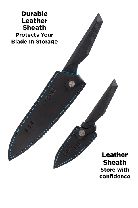 2 Piece Set | 8 Chef's Knife & 3.75 Paring Knife | Batman™ Edition | Shadow Black Series | Dalstrong ©