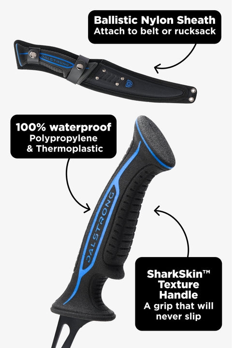 3-Piece Knife Set | Boning Knife. Hook Knife. Mini Cleaver | Night Shark Series | NSF Certified | Dalstrong ©