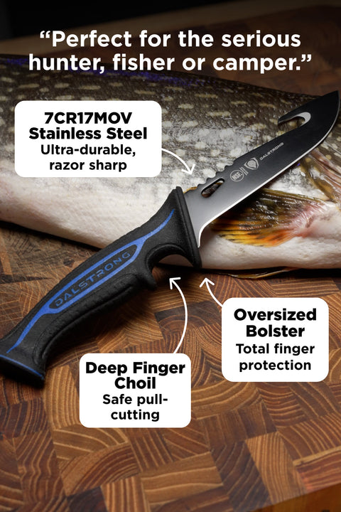 3-Piece Knife Set | Boning Knife. Hook Knife. Mini Cleaver | Night Shark Series | NSF Certified | Dalstrong ©