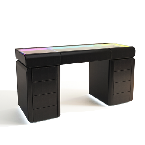 SlayStation® Palazzo Premium Vanity Table w/ RGB Light + Vanity Mirror Bundle
