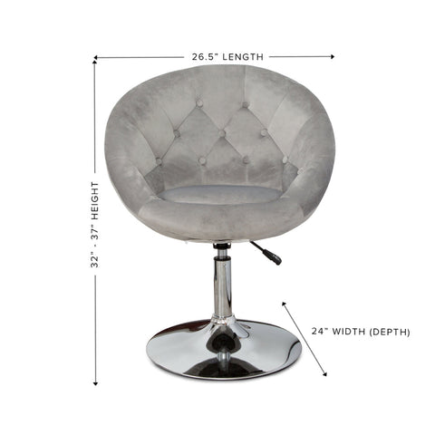 Antoinette Round Tufted Vanity Chair
