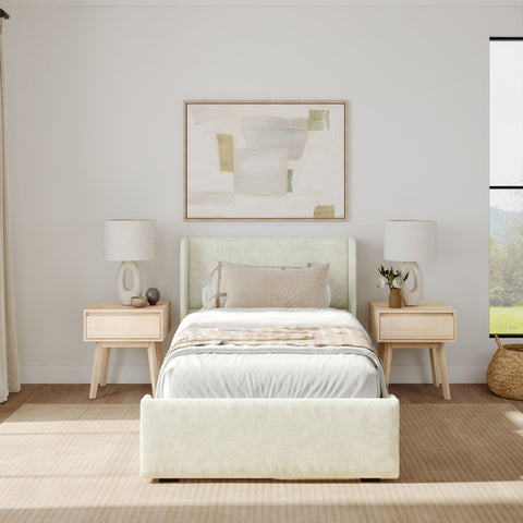 Modern Upholstered Bed - Twin