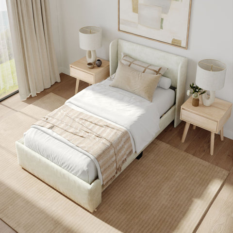 Modern Upholstered Bed - Twin