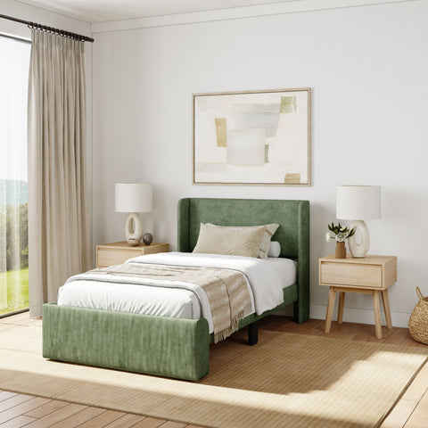 Modern Upholstered Bed - Twin