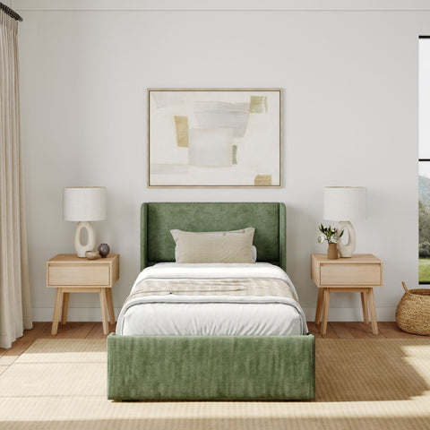 Modern Upholstered Bed - Twin