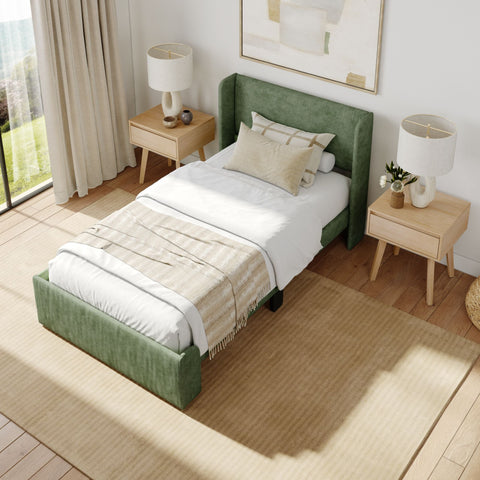 Modern Upholstered Bed - Twin