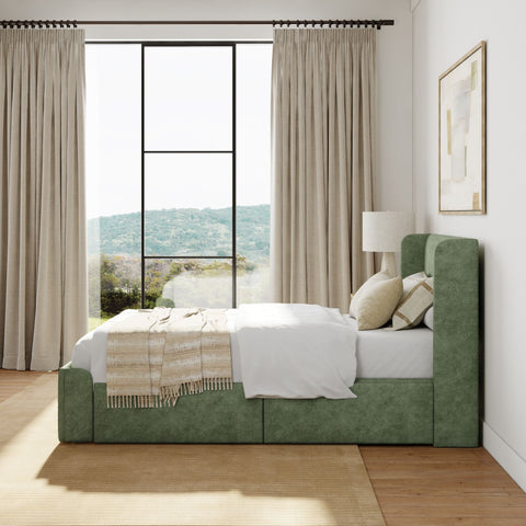 Modern Upholstered Bed - Twin