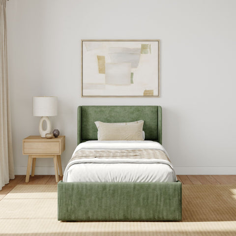 Modern Upholstered Bed - Twin