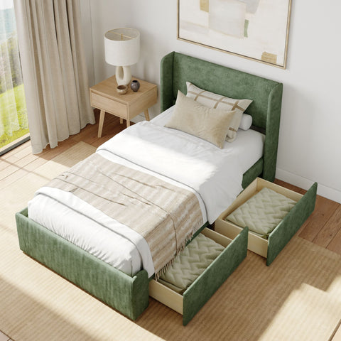 Modern Upholstered Bed - Twin