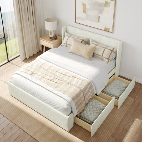 Modern Upholstered Bed - Queen