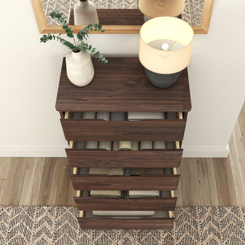Rustic 5-Drawer Tall Dresser
