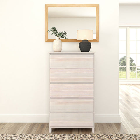 Rustic 5-Drawer Tall Dresser