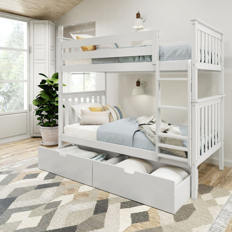 Classic Twin over Twin Bunk Bed + Underbed Storage