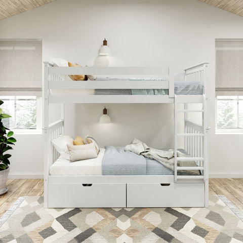 Classic Twin over Twin Bunk Bed + Underbed Storage