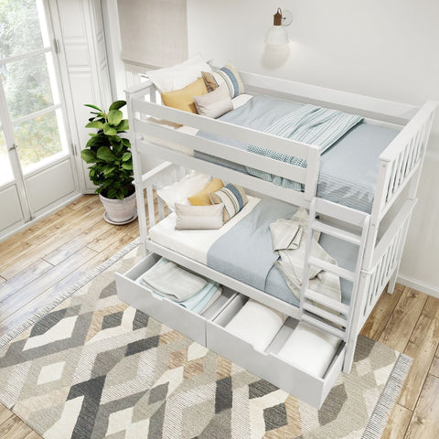 Classic Twin over Twin Bunk Bed + Underbed Storage