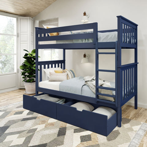 Classic Twin over Twin Bunk Bed + Underbed Storage