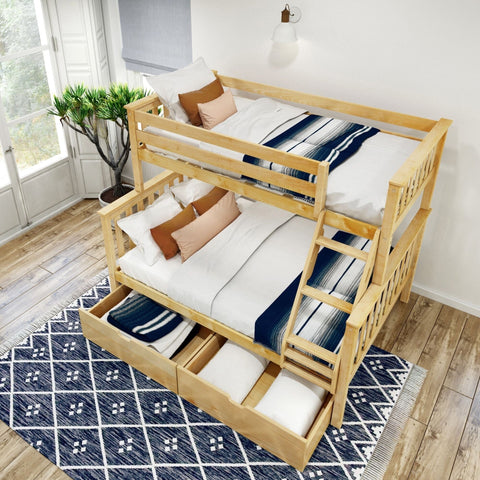 Classic Twin over Full Bunk Bed + Underbed Storage