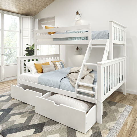 Classic Twin XL over Queen Bunk Bed + Storage Drawers