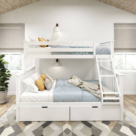 Classic Twin XL over Queen Bunk Bed + Storage Drawers