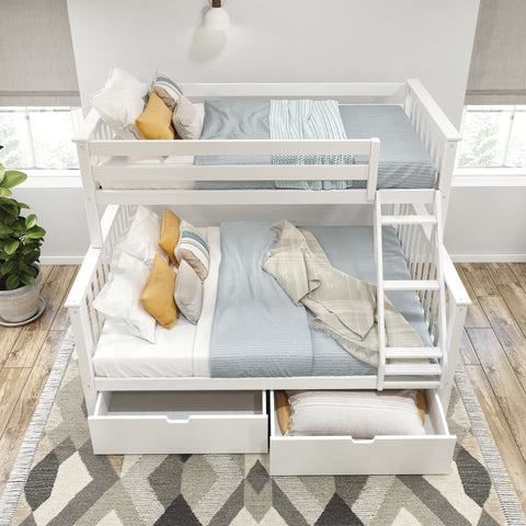 Classic Twin XL over Queen Bunk Bed + Storage Drawers
