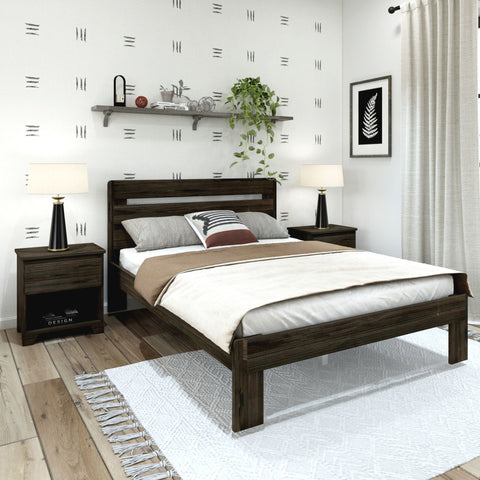 Rustic Slatted Bed - Queen