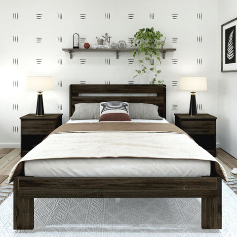 Rustic Slatted Bed - Queen